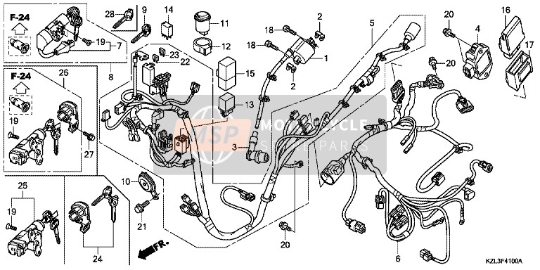 Honda NSC110MPD 2014 Kabelbaum für ein 2014 Honda NSC110MPD